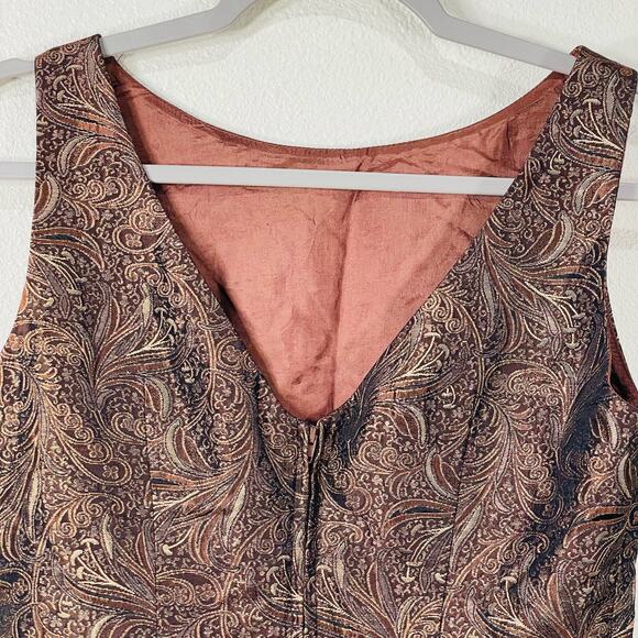 Vintage 90s Y2k Brocade Sleeveless Top Whimsigoth Witchy Romantic Goth  S 4 - Picture 5 of 8